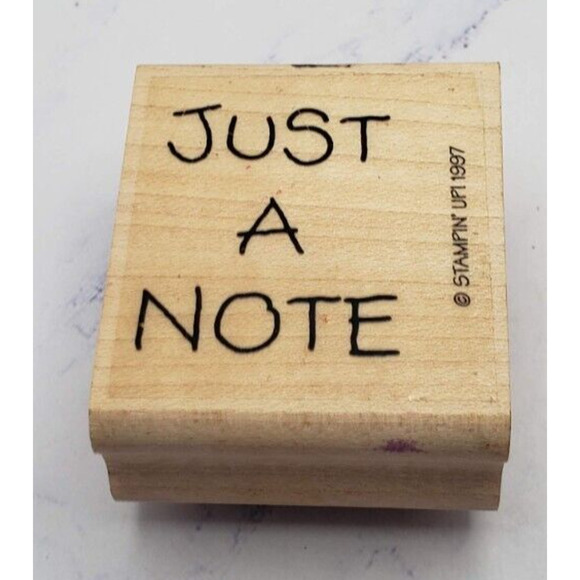 Stampin Up Lot of 4 Words and Sayings Wood Mounted Rubber Stamps - Picture 12 of 14